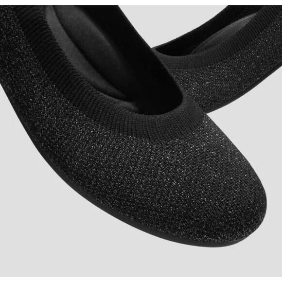 Vivaia Audrey Round-Toe Claire Black Ballet Flats Sparkle Comfort Size 11.5 - Picture 3 of 11